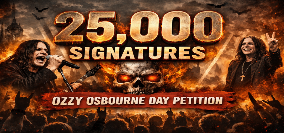 Ozzy Osbourne Day Petition Reaches Major Milestone — 25,000 Signatures Strong